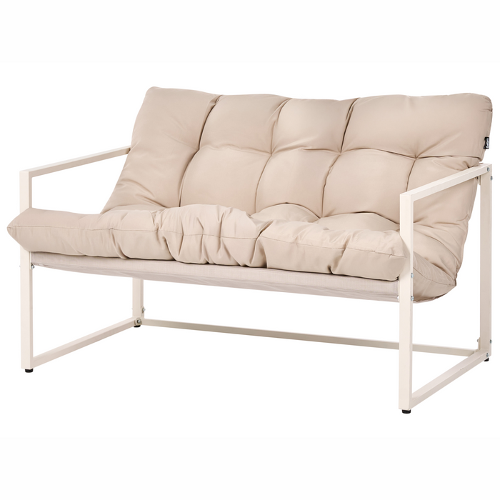 Beliani - GARDA - Loungeset - Beige - Staal