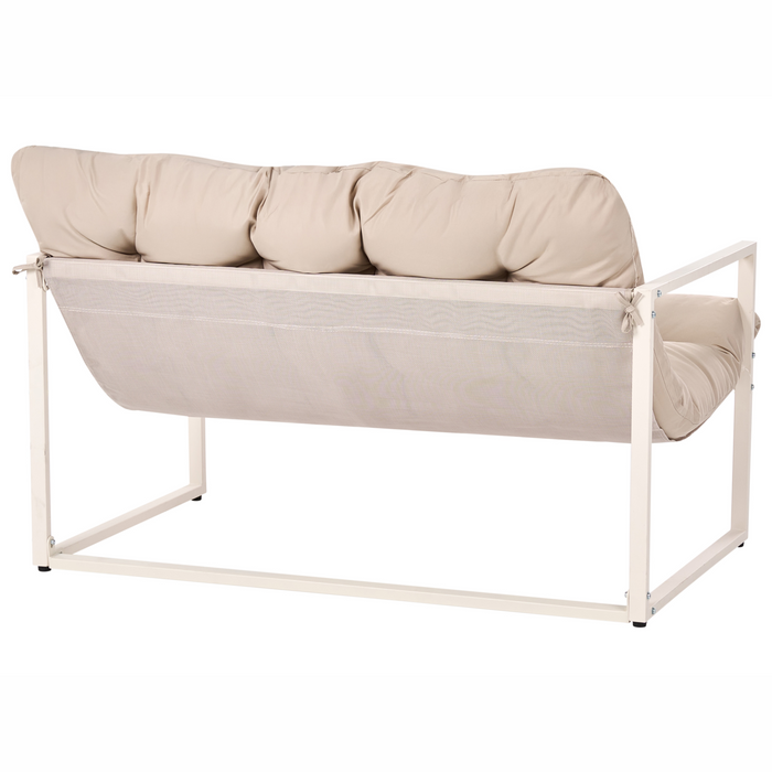 Beliani - GARDA - Loungeset - Beige - Staal