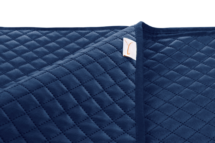 Yellow Bedsprei Victoria - navy blue