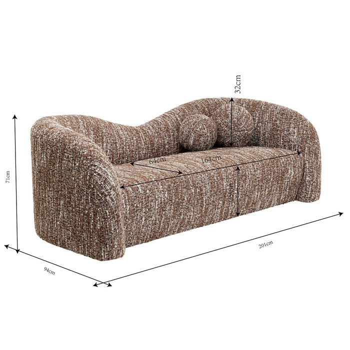 Sofa Livia Melange 2-Zits bruin Kare Design