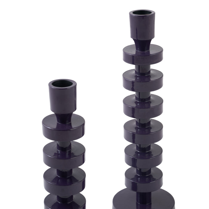 by fonQ Tredo Kandelaar - Set van 2 - Sweet Grape