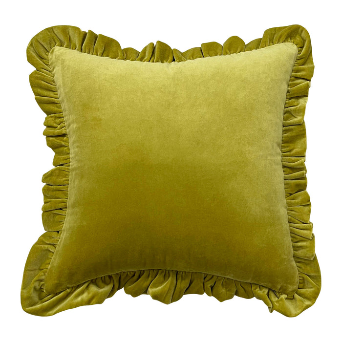 by fonQ Velou Sierkussen 50 x 50 cm - Golden Olive