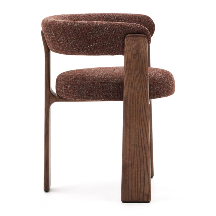 Kave Home Granite Eetkamerstoel - Bruin / Donker Essenhout