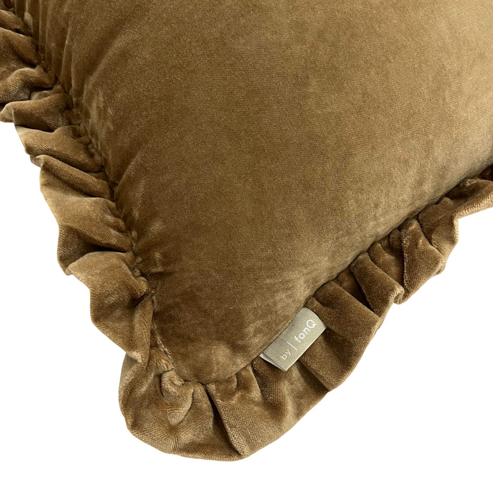 by fonQ Velou Sierkussen 50 x 50 cm - Bronze Brown
