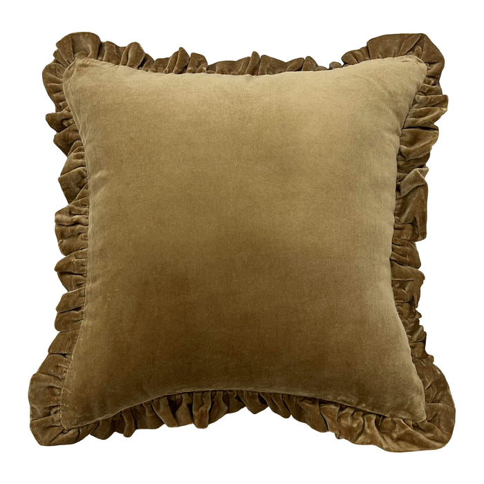 by fonQ Velou Sierkussen 50 x 50 cm - Bronze Brown