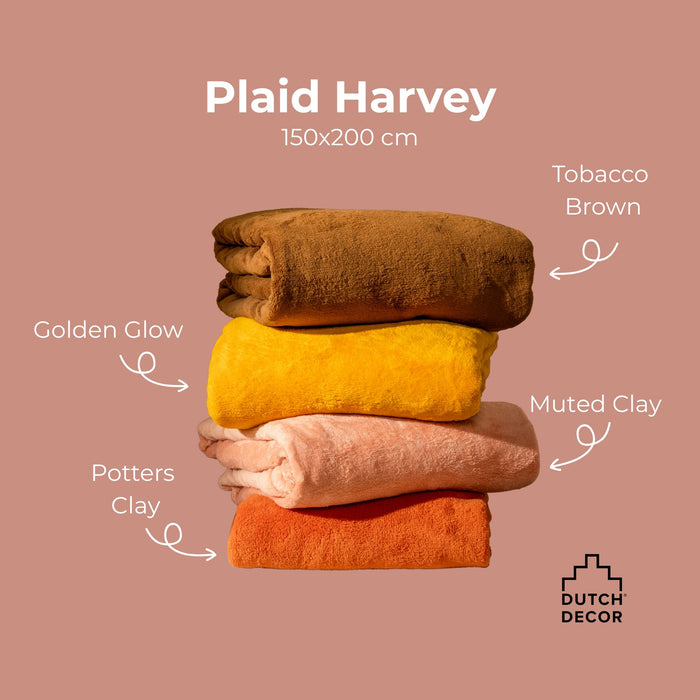 Dutch Decor plaid HARVEY - 150x200 cm Muted Clay