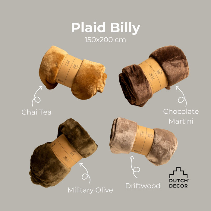 Dutch Decor plaid BILLY - 150x200 cm Military Olive