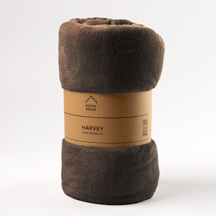 Dutch Decor plaid HARVEY - 150x200 cm Chocolate Martini