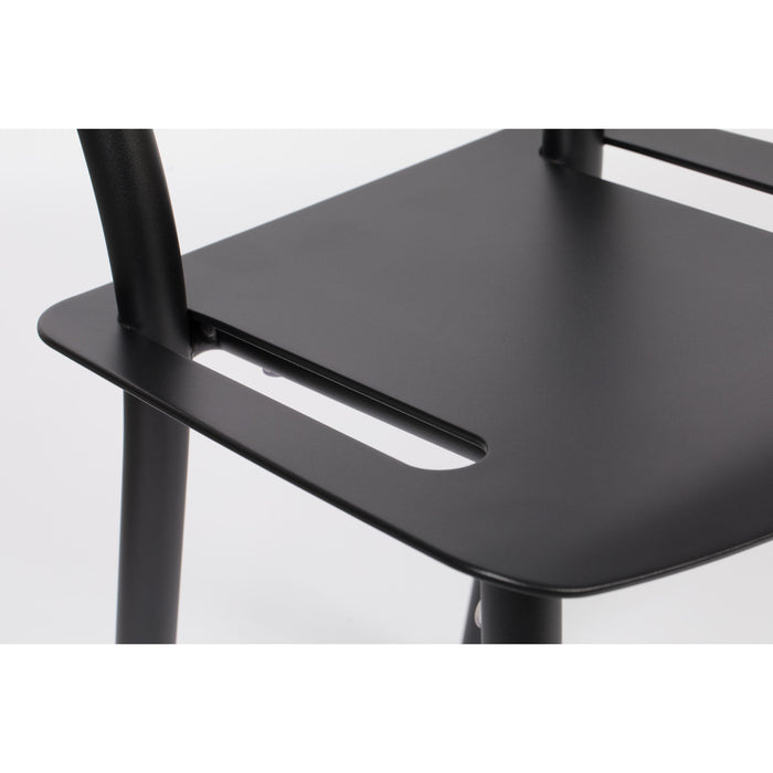 Zuiver Friday Tuinstoel Zwart - Set van 2