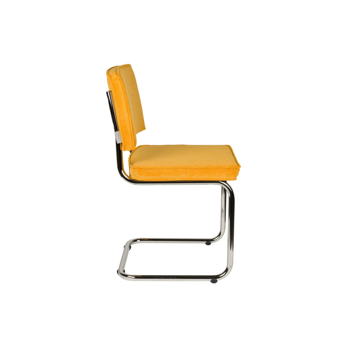 Zuiver Ridge Rib Eetkamerstoelen Geel - Set van 2