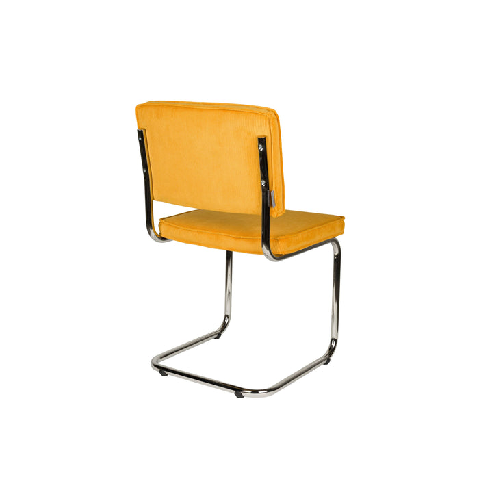 Zuiver Ridge Rib Eetkamerstoelen Geel - Set van 2