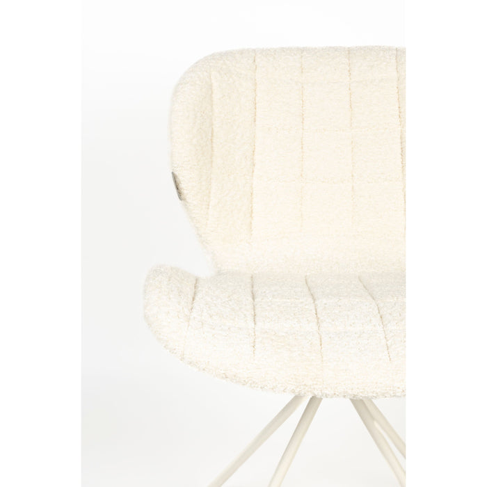 Zuiver OMG Eetkamerstoelen Soft Off White - Set van 2