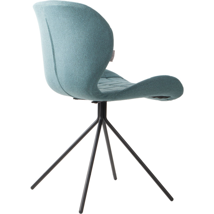 Zuiver OMG Eetkamerstoelen Blauw - Set van 2