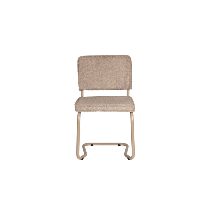 Zuiver Ridge Kink Eetkamerstoelen Soft Beige - Set van 2