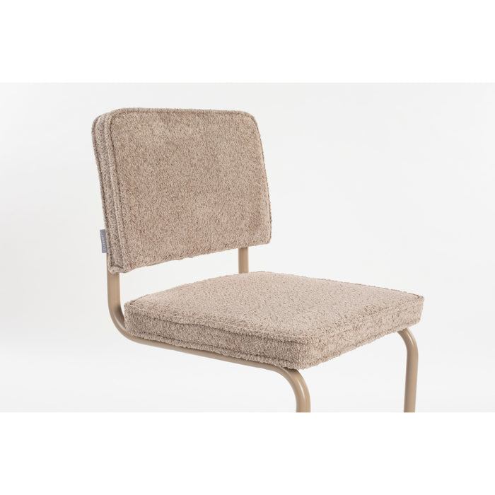 Zuiver Ridge Kink Eetkamerstoelen Soft Beige - Set van 2