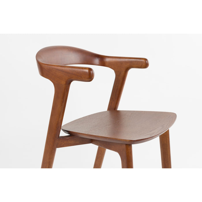 Zuiver Northwood Eetkamerstoel Hout Walnoot kleur - Set van 2 - Bruin