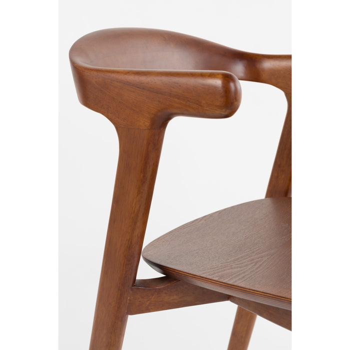 Zuiver Northwood Eetkamerstoel Hout Walnoot kleur - Set van 2 - Bruin