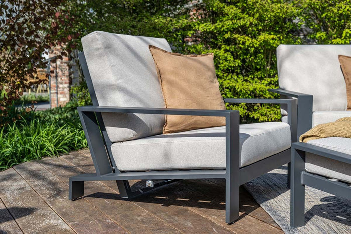 Lincoln verstelbare fauteuil - carbon black - desert sand