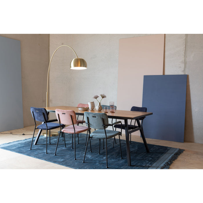 Zuiver Benson Eetkamerstoelen Grijs|Blauw - Set van 2