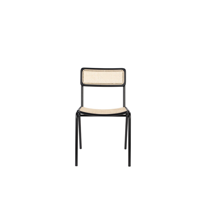 Zuiver Jort Eetkamerstoelen Naturel|Zwart - Set van 2