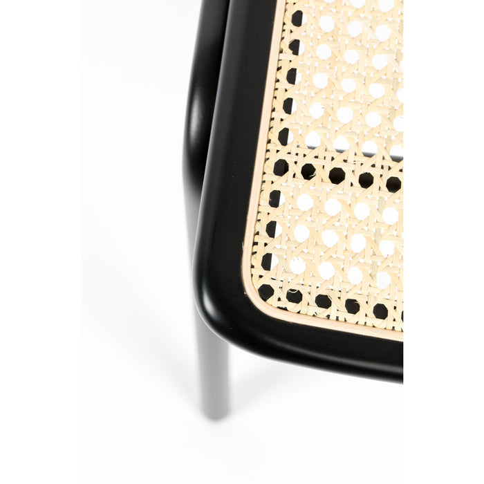 Zuiver Jort Eetkamerstoelen Naturel|Zwart - Set van 2