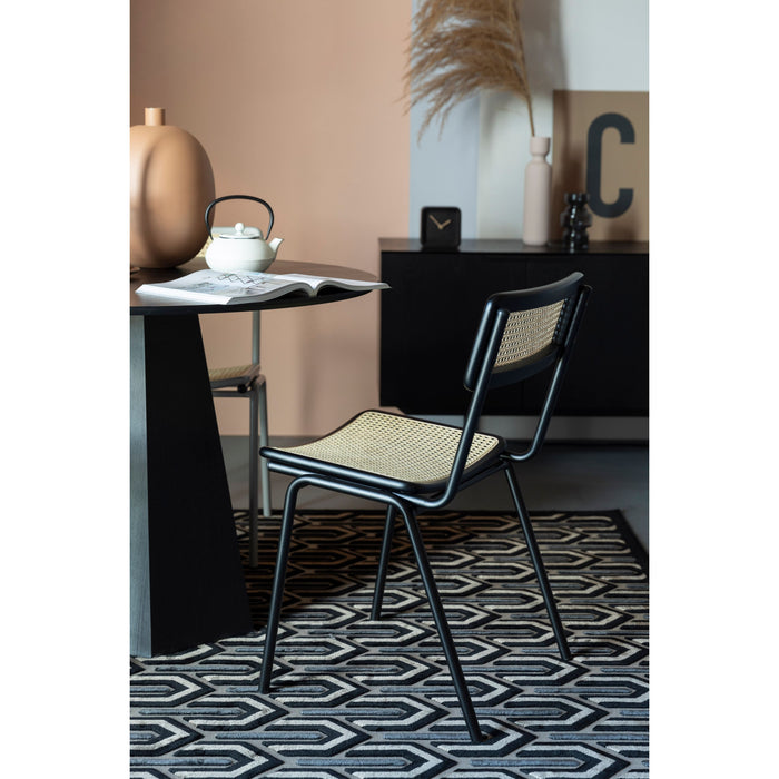 Zuiver Jort Eetkamerstoelen Naturel|Zwart - Set van 2