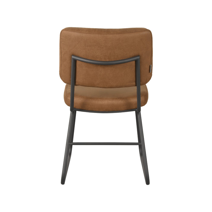 LABEL51 Eetkamerstoel Noah - Cognac - Microfiber
