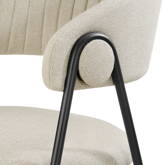 tectake® Eetkamerstoel Bedano, gestoffeerd, geweven stof, 150 kg