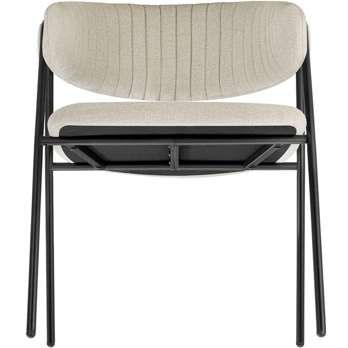 tectake® Eetkamerstoel Bedano, gestoffeerd, geweven stof, 150 kg