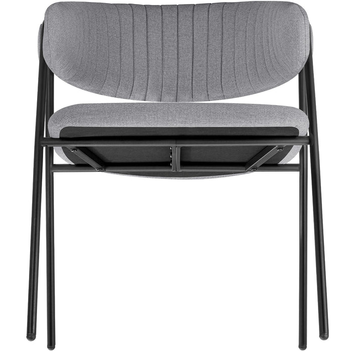 tectake® Eetkamerstoel Bedano, gestoffeerd, geweven stof, 150 kg