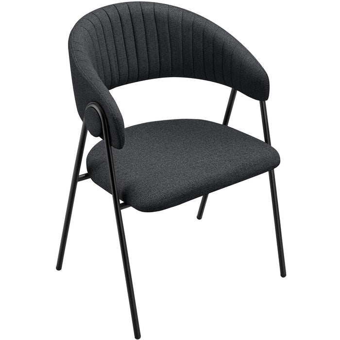 tectake® Eetkamerstoel Bedano, gestoffeerd, geweven stof, 150 kg