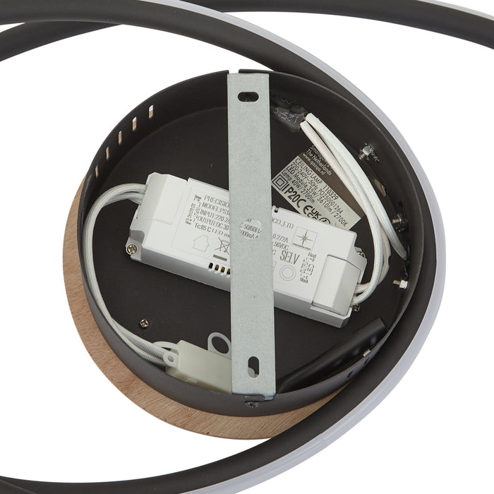 QAZQA Design plafondlamp hout incl. LED 3-staps dimbaar - Rowan