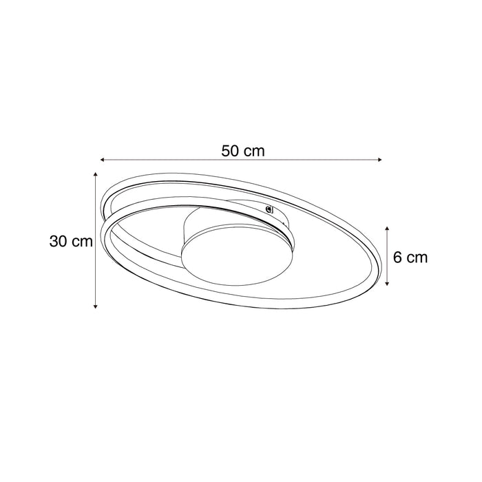QAZQA Design plafondlamp hout incl. LED 3-staps dimbaar - Rowan