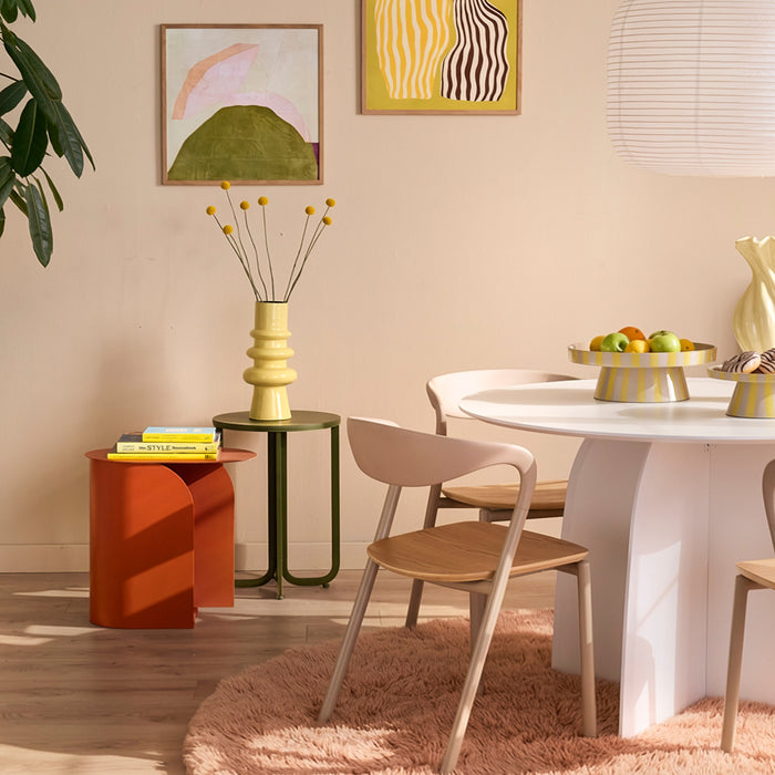 by fonQ Aera Eetkamerstoel - Naturel / Lichtgrijs