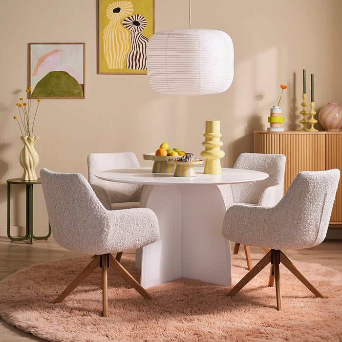 by fonQ Noux Eettafel Ø 120 cm - Wit