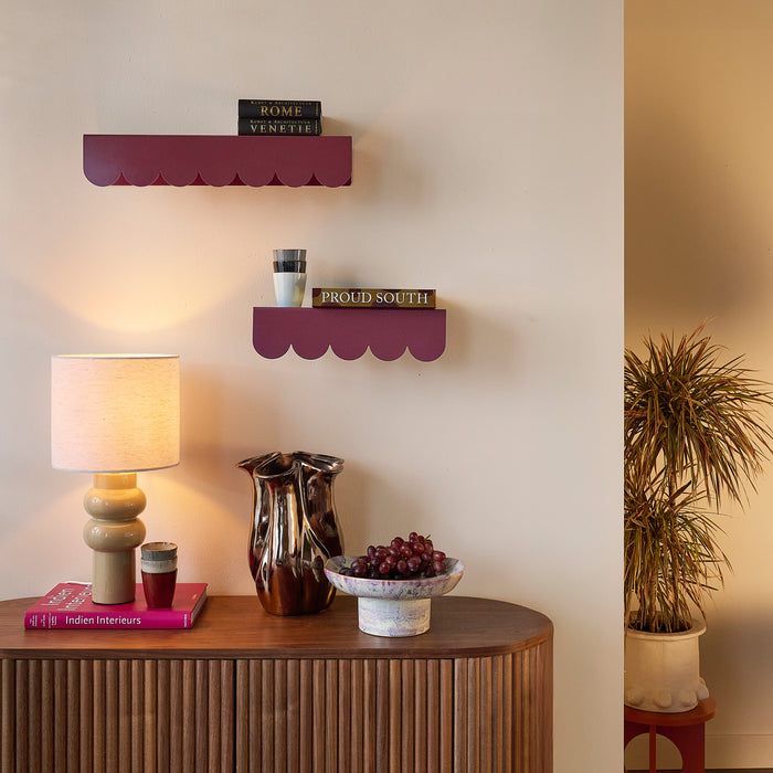 by fonQ Dottie Wandplank - Set van 2 - Hot Chocolate