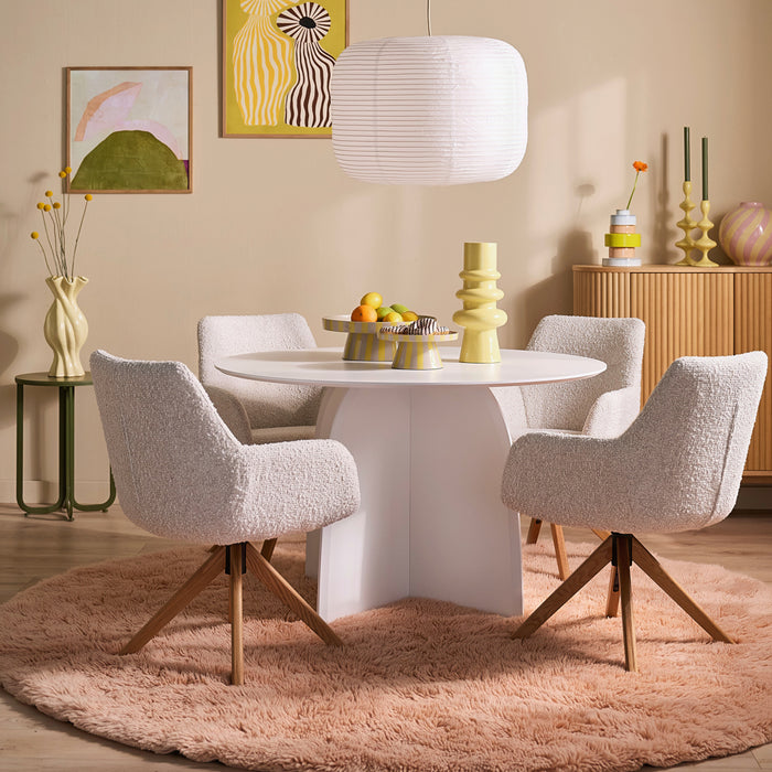 by fonQ Arcade Serveerschaal Ø 24 cm - Beige / Popcorn