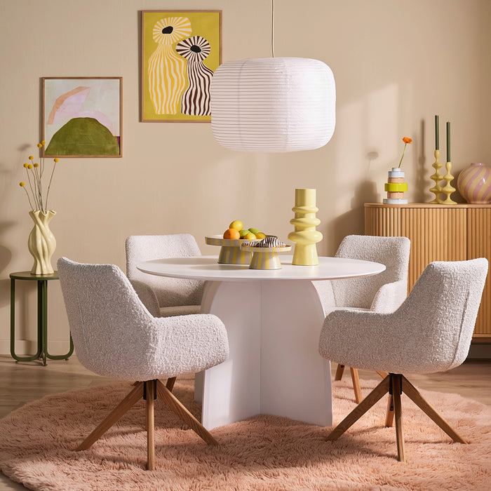 by fonQ Arcade Serveerschaal Ø 32 cm - Beige / Popcorn