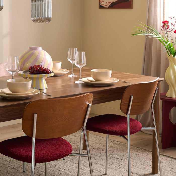 by fonQ Frisk Eettafel Uitschuifbaar 180/230 x 90 cm - Walnoot