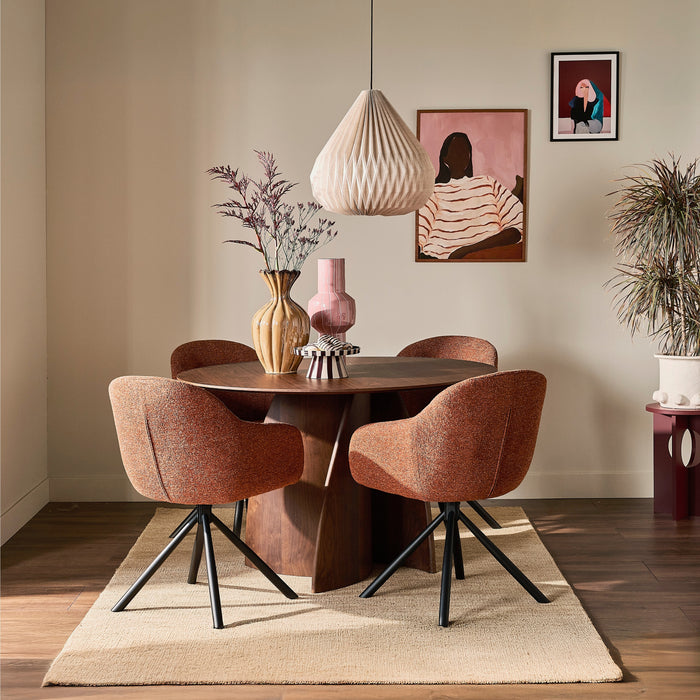 by fonQ Swirl Eettafel - Walnoot