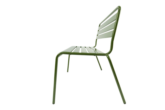 Metalen tuinbank Max 120 cm olijfgroen
