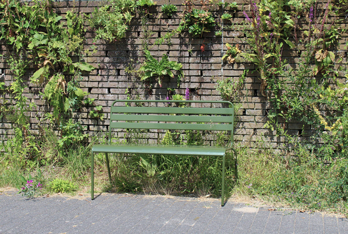 Metalen tuinbank Max 120 cm olijfgroen