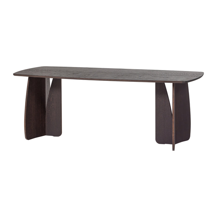 by fonQ Oakline Curve Eettafel B 200 cm - Mystic Brown