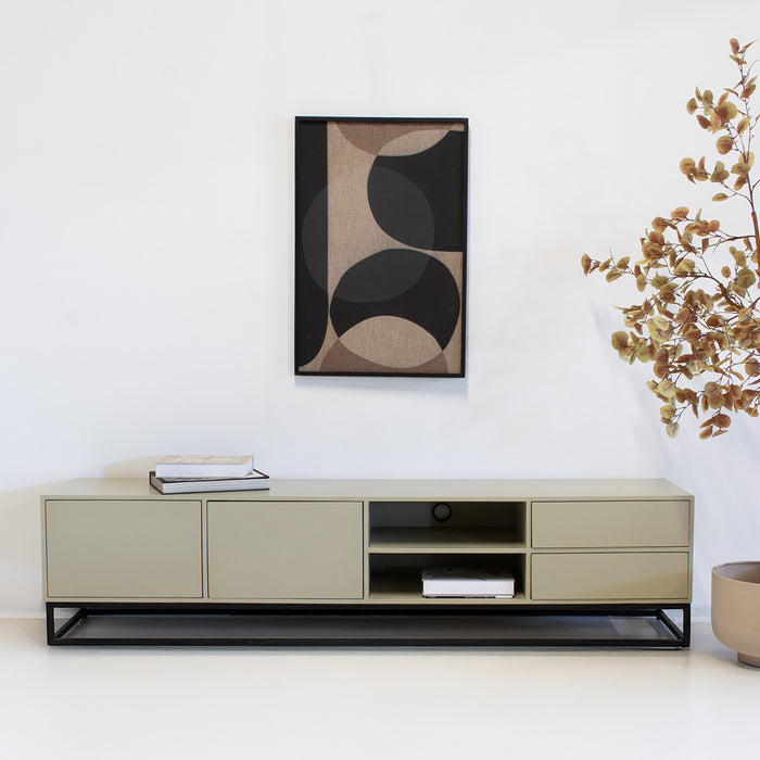 Giga Meubel - Tv-Meubel Taupe Mangohout - 210x42x50cm - Cervi