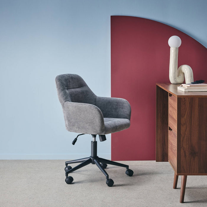 sweeek - Bureaustoel op wieltjes, verstelbaar, stof en metaal