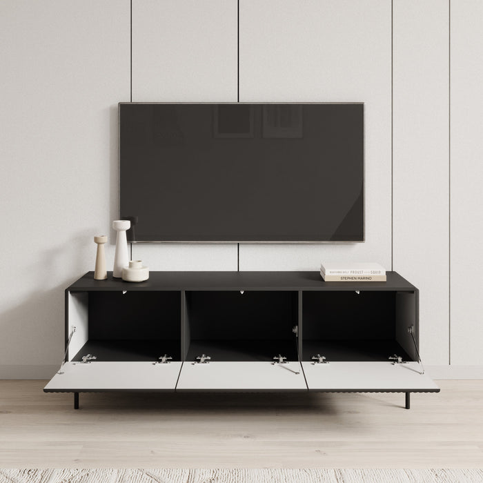 Meubella - Marajo - TV-Meubel - Zwart - 147 cm