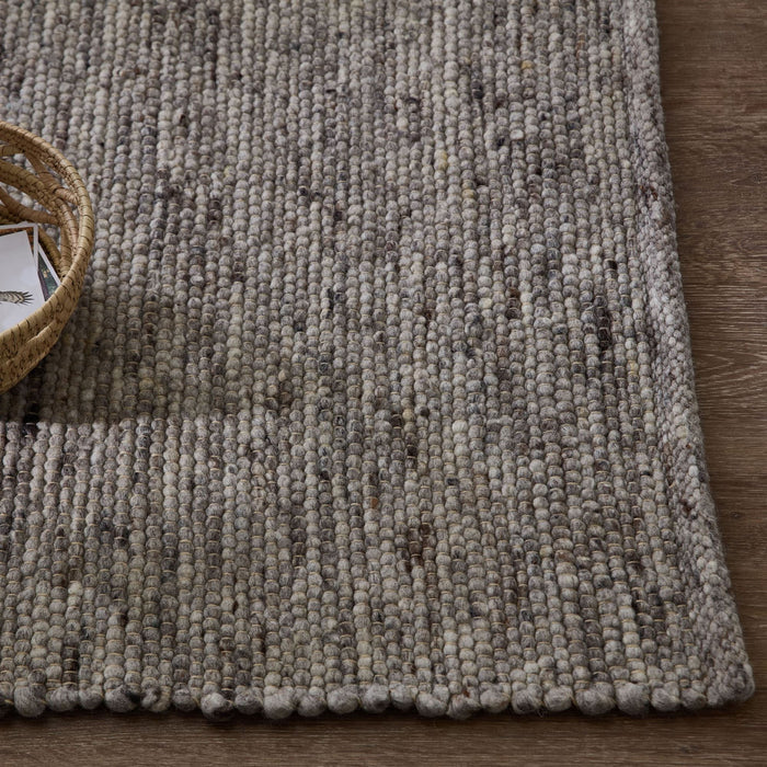 Theko Handgeweven wollen tapijt Alpen 190x250 cm - Bruin