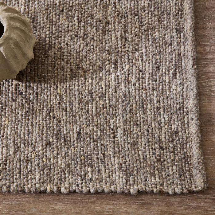 Theko Handgeweven wollen tapijt Alpen 140x200 cm - Bruin