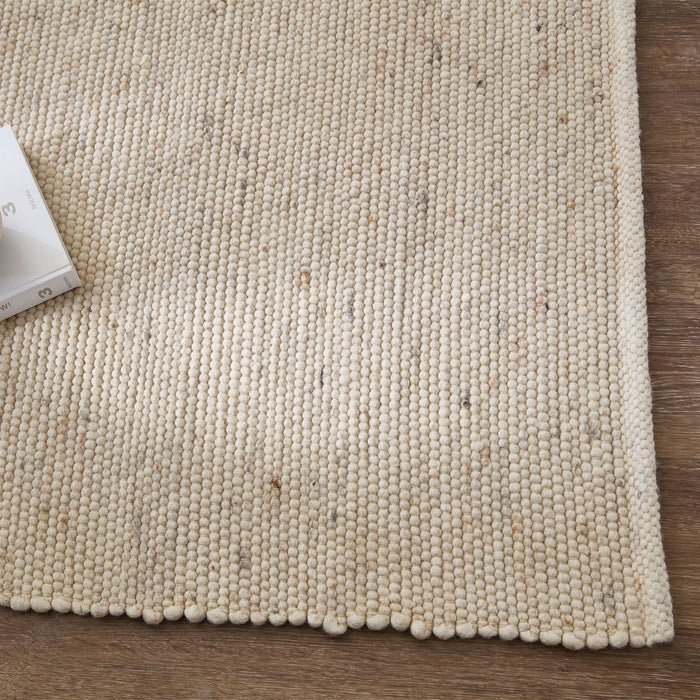 Theko Handgeweven wollen tapijt Alpen 40x60 cm - Natuurlijk