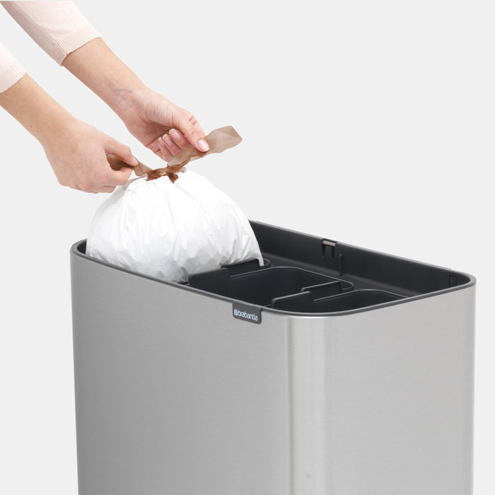 Brabantia Bo Touch Bin Afvalemmer 33 Liter (3x11 Liter) Vingerafdrukvrij